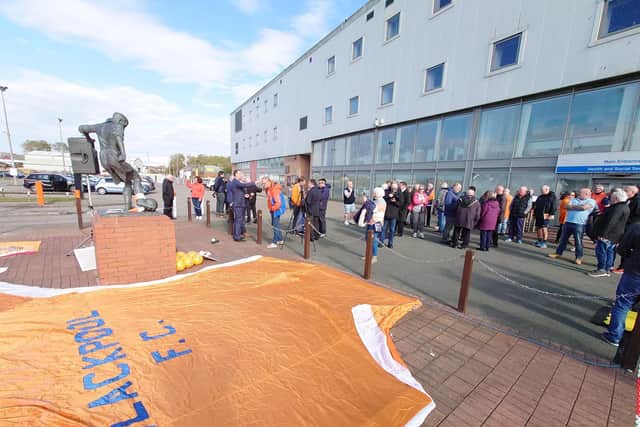 Supporters gathered at  Bloomfield Road in honour of Morty