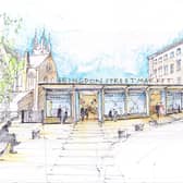 Artist's impression of the Edward Street entrance to Abingdon Street Market
