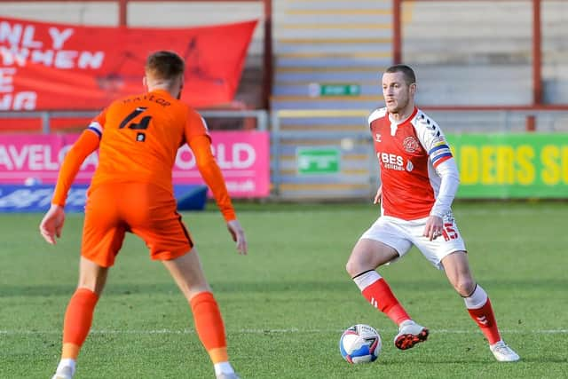 Paul Coutts made his final Highbury appearance for Fleetwood Town against Portsmouth in January