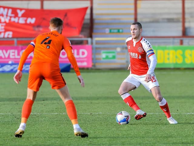 Paul Coutts made his final Highbury appearance for Fleetwood Town against Portsmouth in January