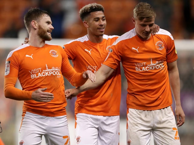 Blackpool's players celebrated play-off semi-final success against Oxford United last week