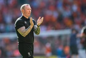 Lincoln City boss Michael Appleton at Wembley.