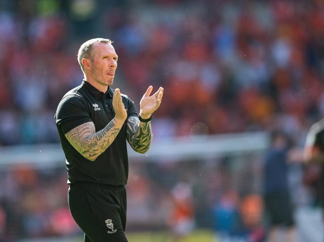Lincoln City boss Michael Appleton at Wembley.