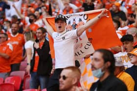 Blackpool fans at Wembley.