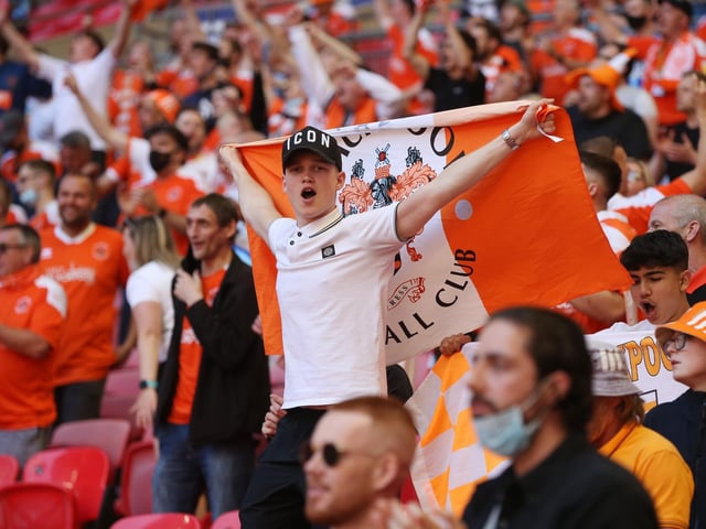 Blackpool fans at Wembley.