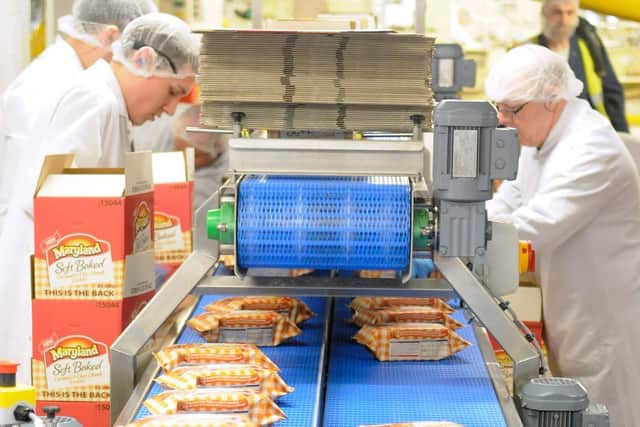 Maryland Cookies being made by Burtons in Blackpool