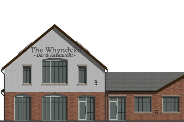 An artist's impression showing the proposed Whyndyke pub