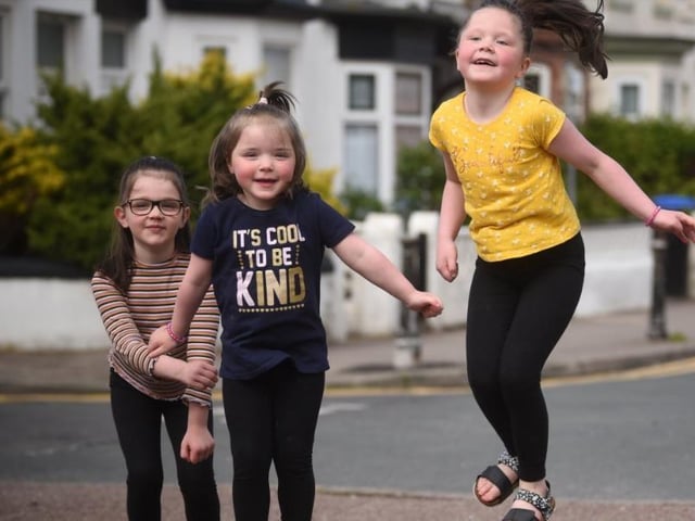 Cleo with her sisters Emelia and Ellie-Mae