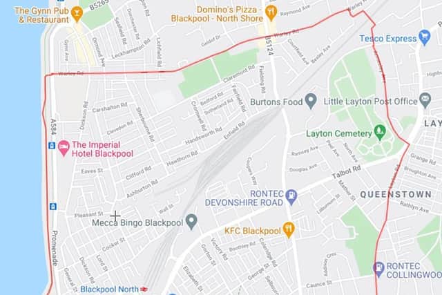 A map provided by police shows a broad area of North Shore covered by the dispersal order - from the Promenade (east) to Layton Road (west), Warley Road (north) and Church Street/Newton Drive (south)