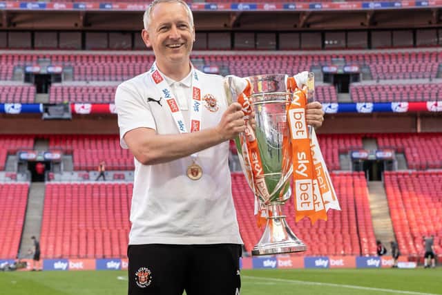 Neil Critchley's first full season in charge ended with a Wembley win