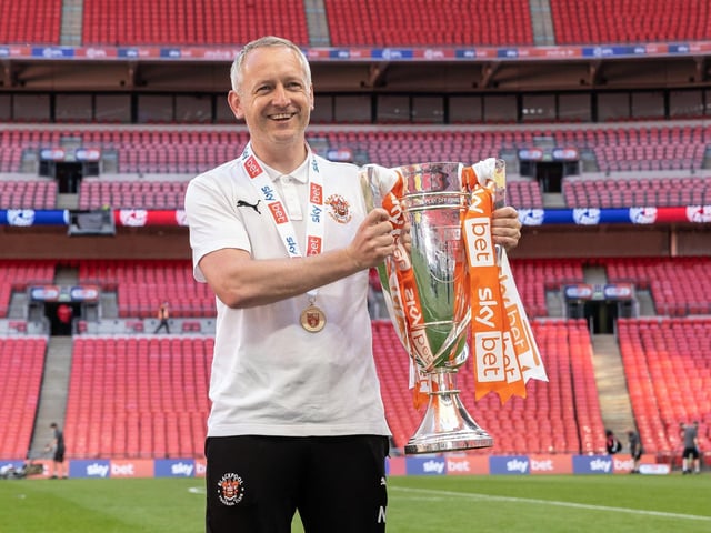 Neil Critchley's first full season in charge ended with a Wembley win