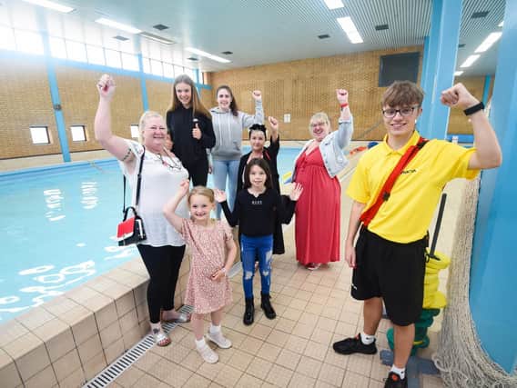 Fleetwood Town Council has funded free swimming for children at the town's YMCA pool. Coun Mary Stirzaker (left), Coun Lorraine Beavers and Coun Cheryl Raynor are pictured with youngsters