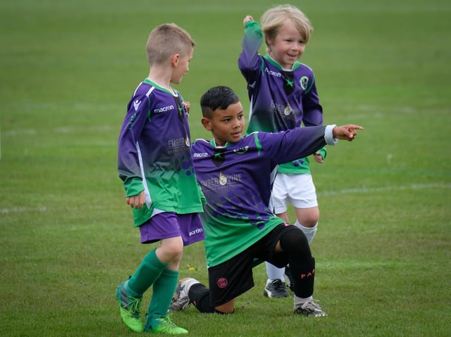 Lorenzo Izzo celebrates a goal for St Annes