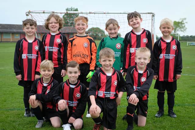 Poulton Under-7s (from left): Back row, Zeb Geeson, Cobey Wilson, Oscar McKeown, Oliver Booth, Arthur Todman and Miller Colson; Front row, Barney Robbins, Harris Trippier, Arthur Ross and Ethan Broadhurst.