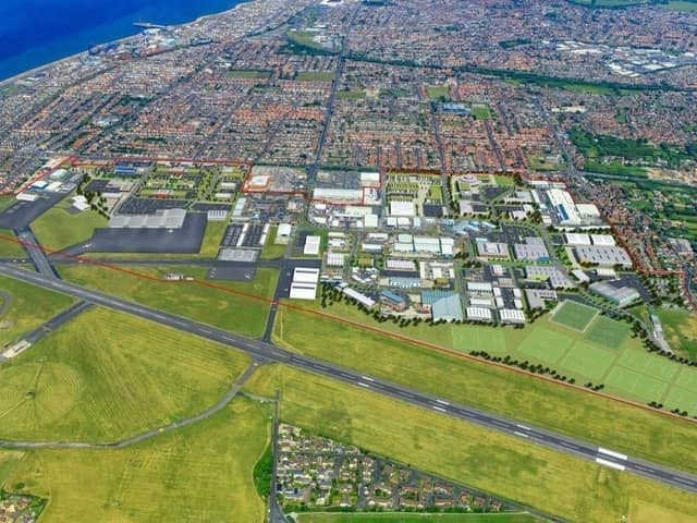 An aerial view of the enterprise zone