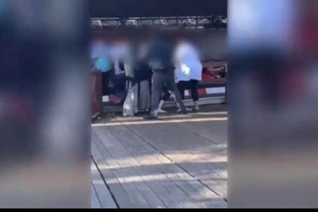 A heated exchange over queue jumping at South Pier dodgems led to a fight and a family removed from the attraction.