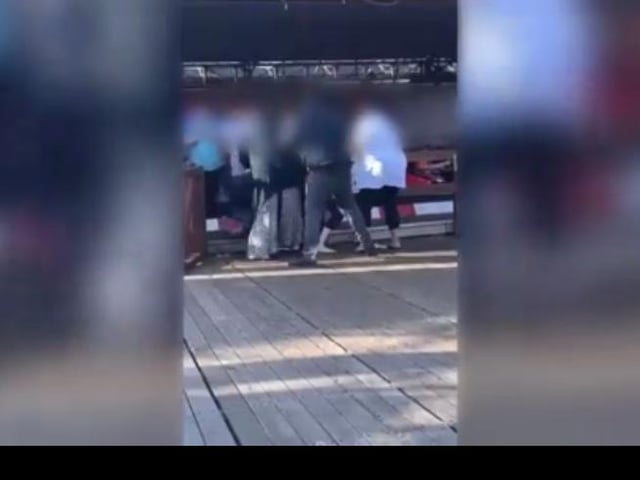 A heated exchange over queue jumping at South Pier dodgems led to a fight and a family removed from the attraction.