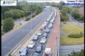 Heavy traffic has been building in the area as a result of the closure. (Credit: Highways England)