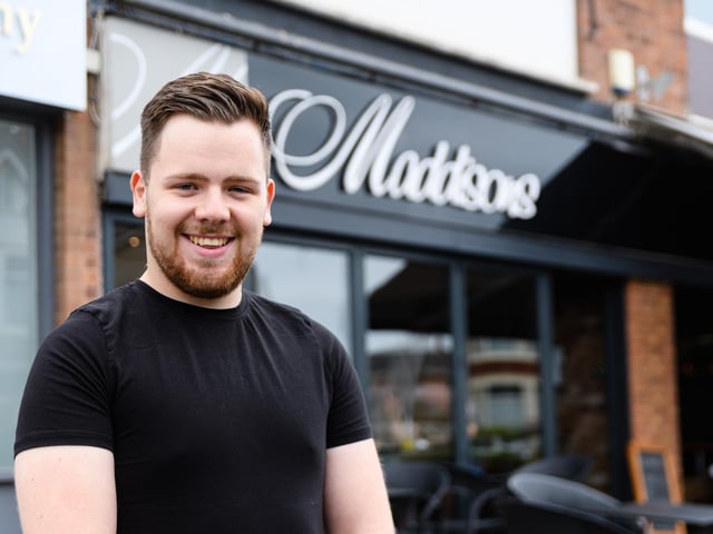 Cobi Barber, 22, saved a customer's life this week when he performed a Heimlich manoeuvre while she was choking. Picture: Kelvin Stuttard/JPI Media