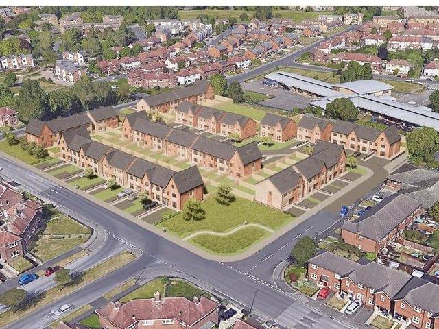 Artist's impression of housing redevelopment plans at Grange Park