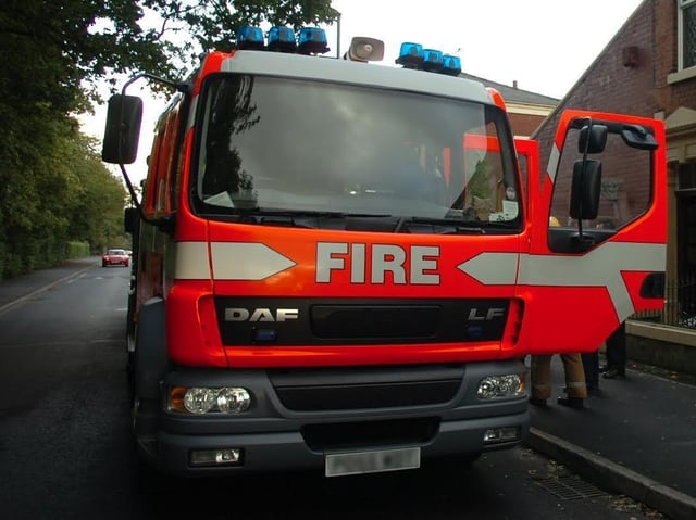 A crew from St Annes called in an aerial ladder platform from Preston.
