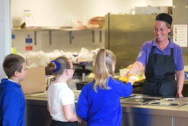 The new Cypad system introduced at Gateway Academy makes life much easier for school kitchen staff, who can see in advance which meals to prepare for pupils. Picture: Daniel Martino/JPI Media
