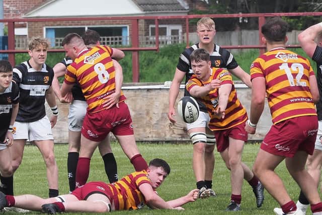 Action from the recent Fylde RFC in-house match, the first at the Woodlands for close to 15 months