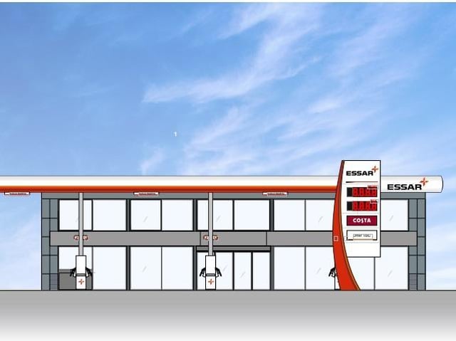 An artist’s drawing of the site of the redeveloped Lea Gate service station, on the A583 near Preston. Work on the site will begin in summer 2021, with the station due to open in spring 2022