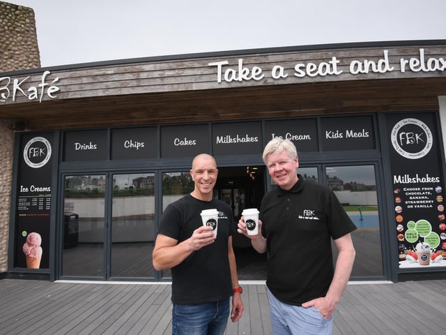 Paul Haslam (left) and Craig McOmish outside their new establishment