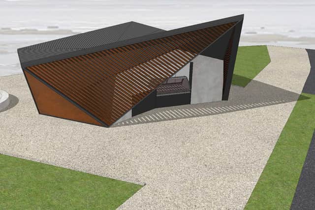 An artist's impression of the new building proposed to replace the kiosk at Fairhaven Lake