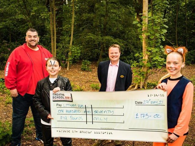 NW1 theatre school perform Fantastic Mr Fox at Lytham Hall.
Pictured left to right: Martha Cook, Chris Campbell - the principal of NW1 - Paul Lomax from Lytham Hall and Olivia Jay