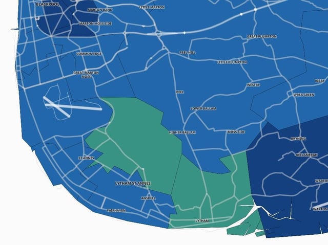 The 7 Fylde neighbourhoods that have seen a rise in Covid cases - and the two to see the numbers fall and not change