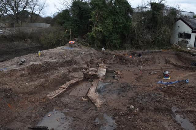 The excavation at Skippool revealed the foundations of the old mill. Photo: John Bailie