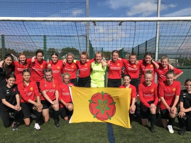 The Lancashire Under-14 Girls' team that won through to the last four
