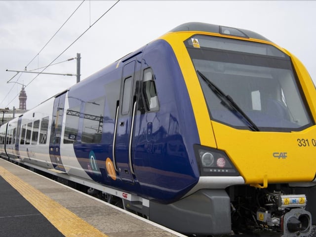 The pair were met by police at Blackpool North train station