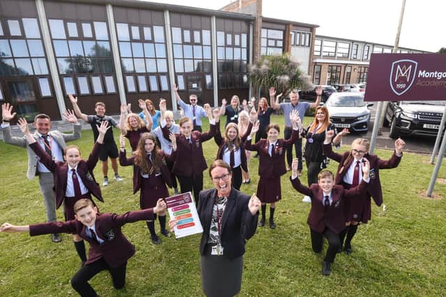 Montgomery Academy pupils have used their achievements for good in the form of donations made to local charities. Picture: Daniel Martino/JPI Media