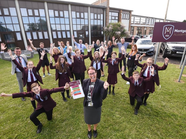 Montgomery Academy pupils have used their achievements for good in the form of donations made to local charities. Picture: Daniel Martino/JPI Media