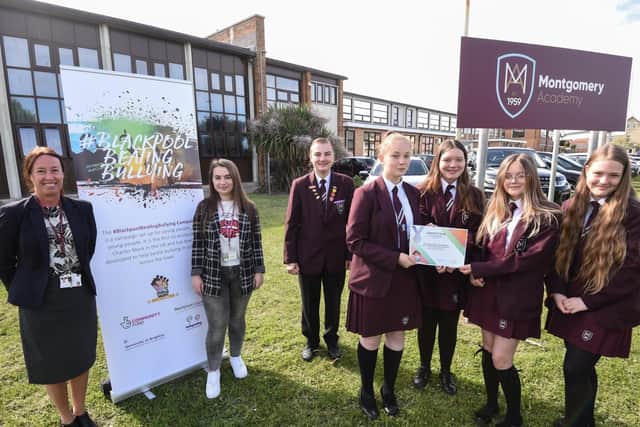 Deputy headteacher Amanda Morton and Amanda Eaglestone from Resilience Revolution with Montgomery Academy pupils. Picture: Dan Martino/JPI Media
