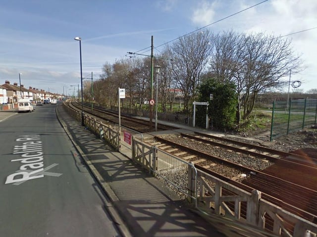 A child was hit by a tram near the Heathfield Road tram stop. (Credit: Google)