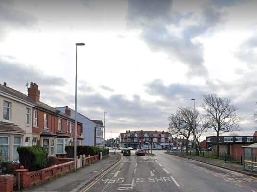Police were called to Ansdell Road in South Shore at 2.05am following reports a Benelli TNT travelling towards Waterloo Road had come off the carriageway while negotiating a bend, mounted the pavement and crashed into a stationary Honda Jazz. Pic: Google