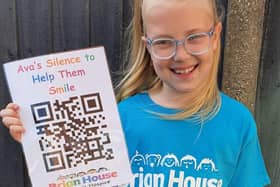 Ava Miller, nine, is raising money for Brian House Children's Hospice with a sponsored silence. Picture: Kathryn Miller