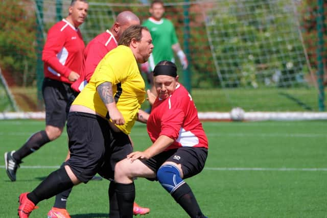 The 'Not Match Fit' charity game in memory of Jordan Banks. Picture by Martin Bostock