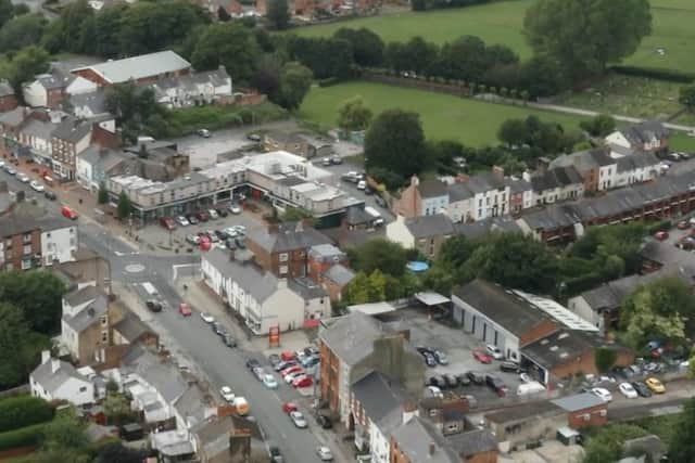 Kirkham town centre aerial view