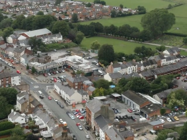 Kirkham town centre aerial view
