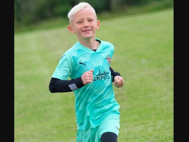 Finley Hughes ran nine miles in memory of Jordan - one mile for each year of his schoolmate's life