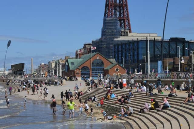 Tourists enjoying the seafront at Blackpool on June 12, 2021 (Picture: Neil Cross)