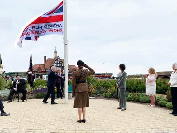 Armed Forces Week flag raising ceremony at Fylde Town Hall