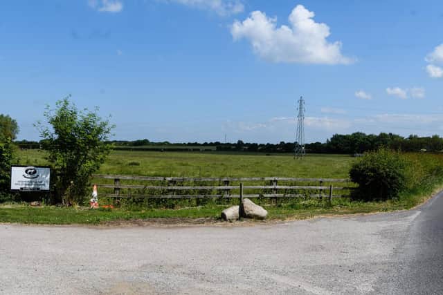 The intended site for the proposed solar installation, at Lawns Farm, Ballam Road, Lytham