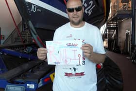 Lytham St Annes RNLI station coxswain Tom Stuart with the mystery letter
