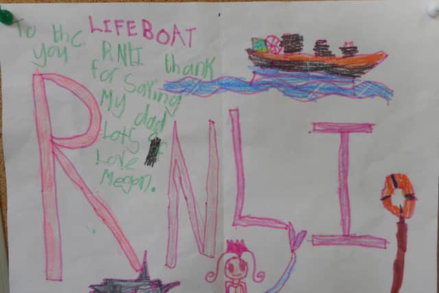 A close-up view of the the mysterious Megan's letter